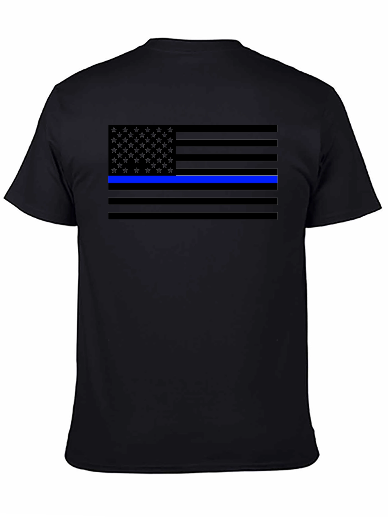 Blue Line Flag T-Shirt - Support Law Enforcement