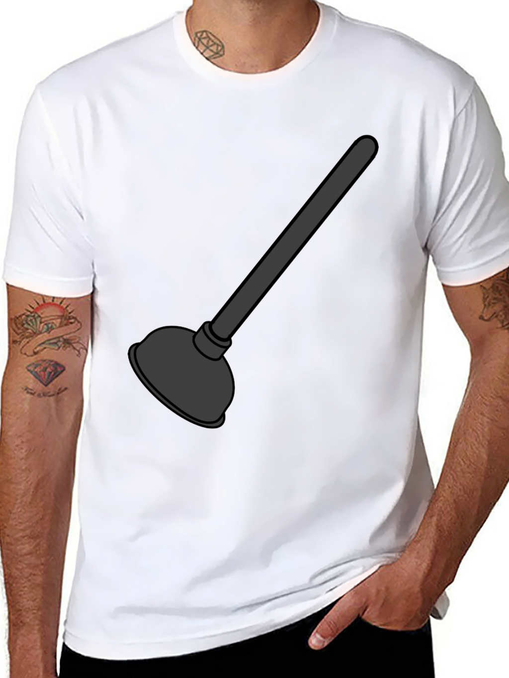 Plunger Graphic T-Shirt - Black