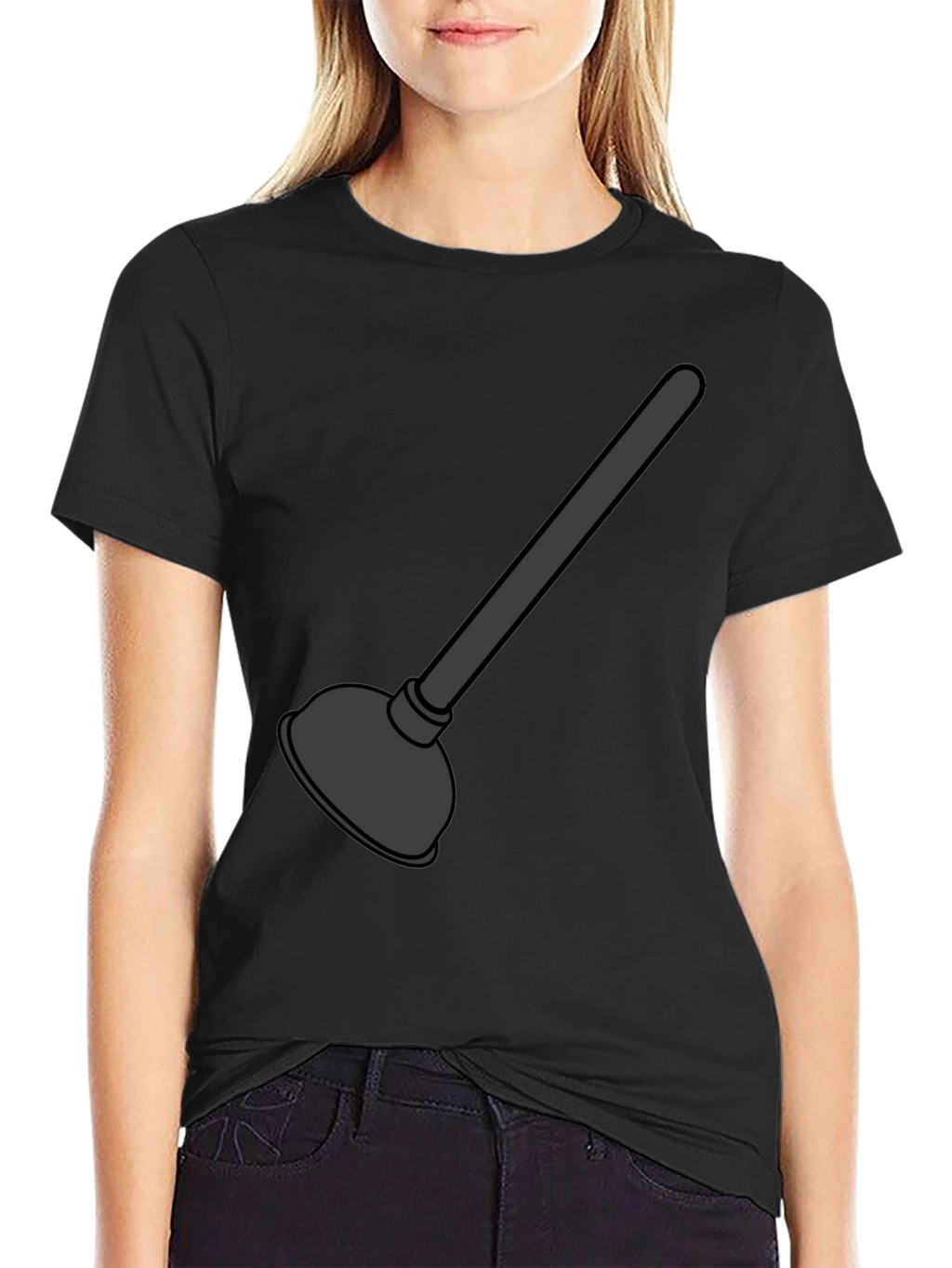 Plunger Graphic T-Shirt - Black