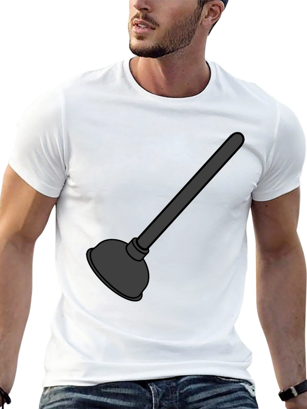 Plunger Graphic T-Shirt - Black