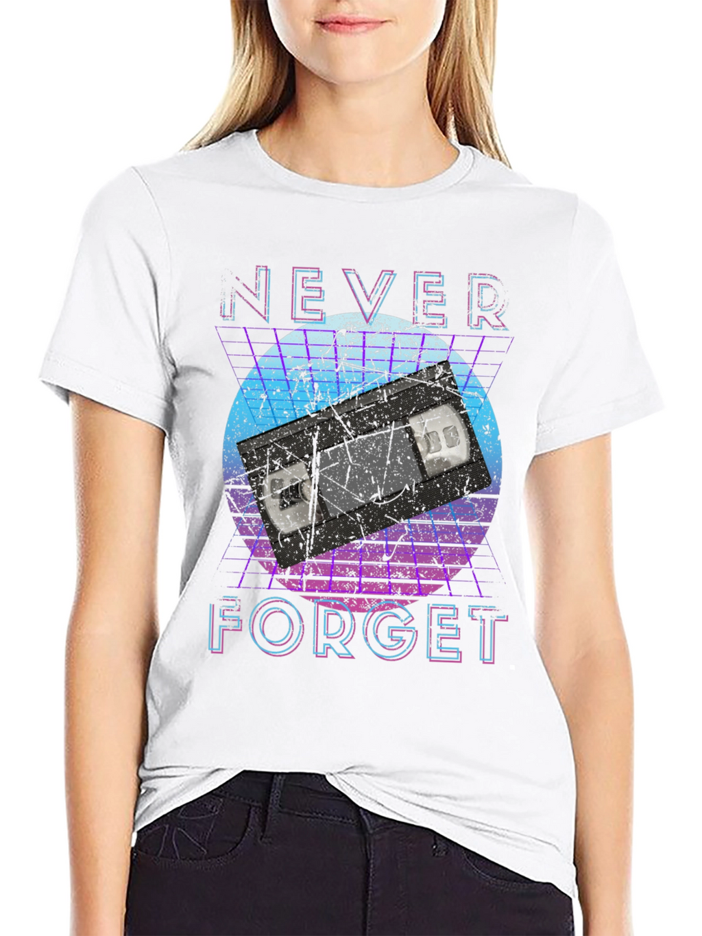 Retro Never Forget VHS Tape Graphic Tee