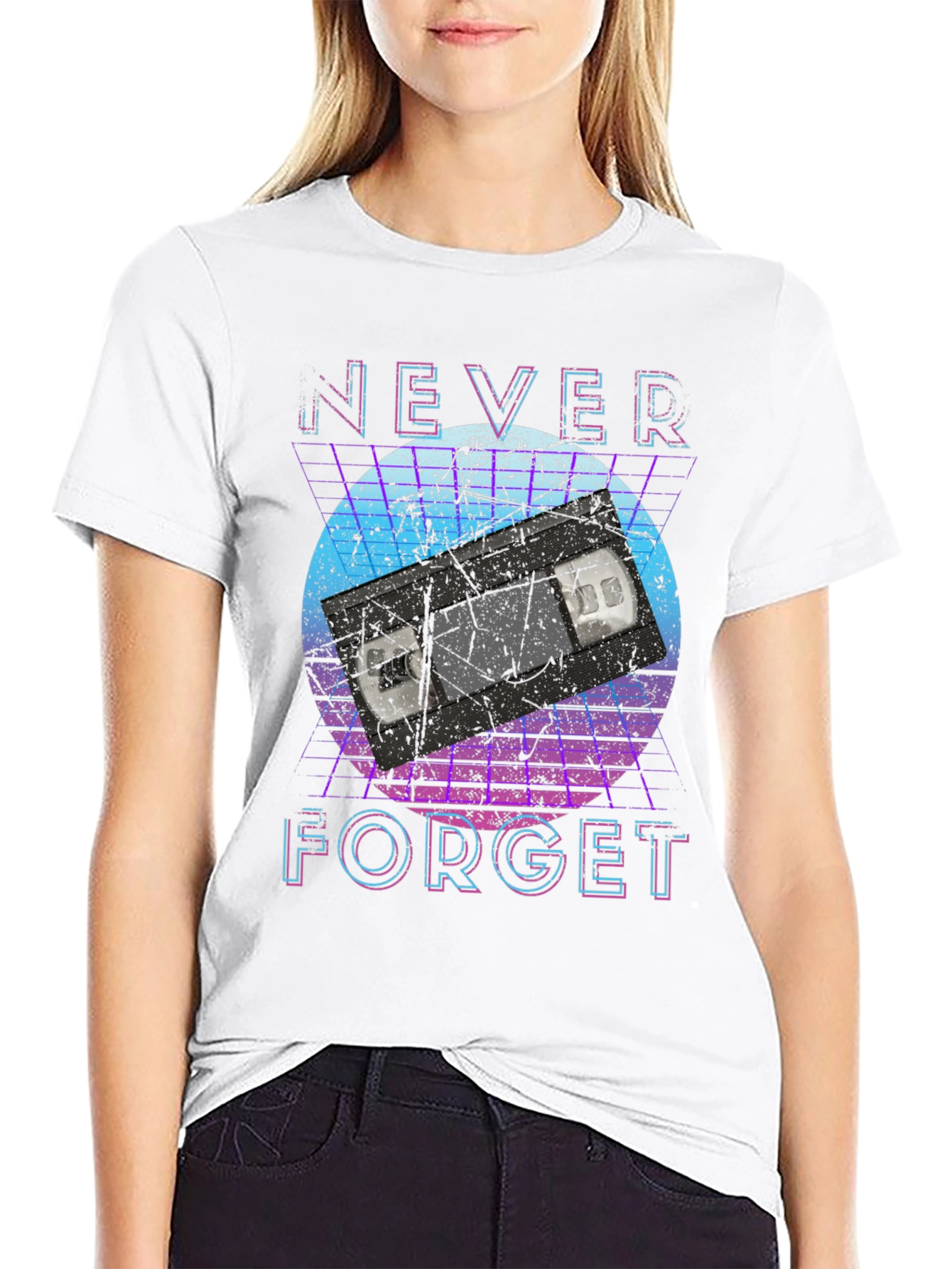 Retro Never Forget VHS Tape Graphic Tee