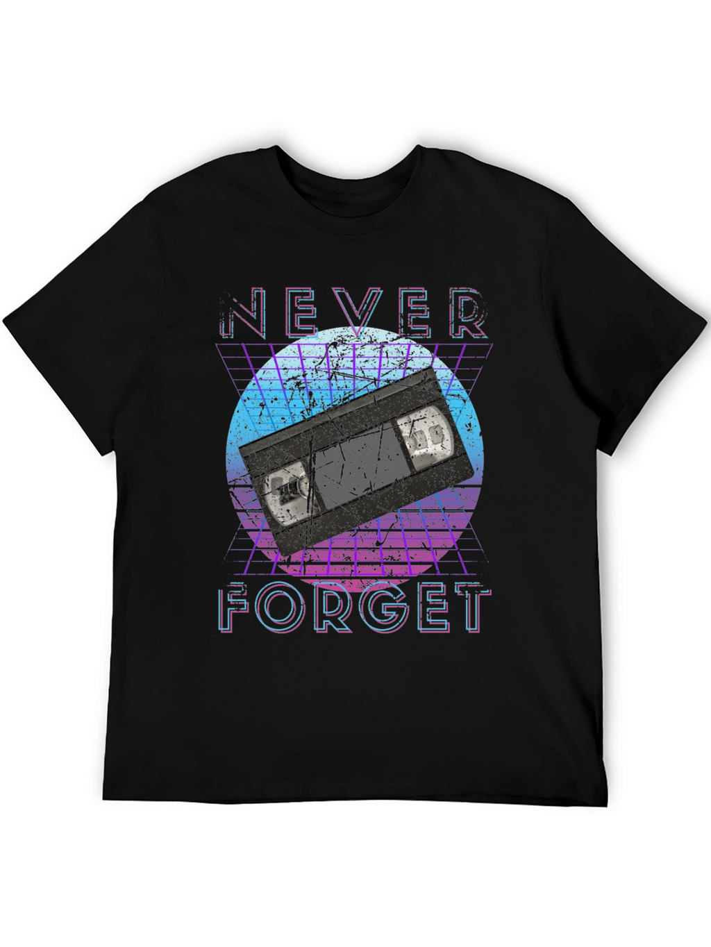 Retro Never Forget VHS Tape Graphic Tee