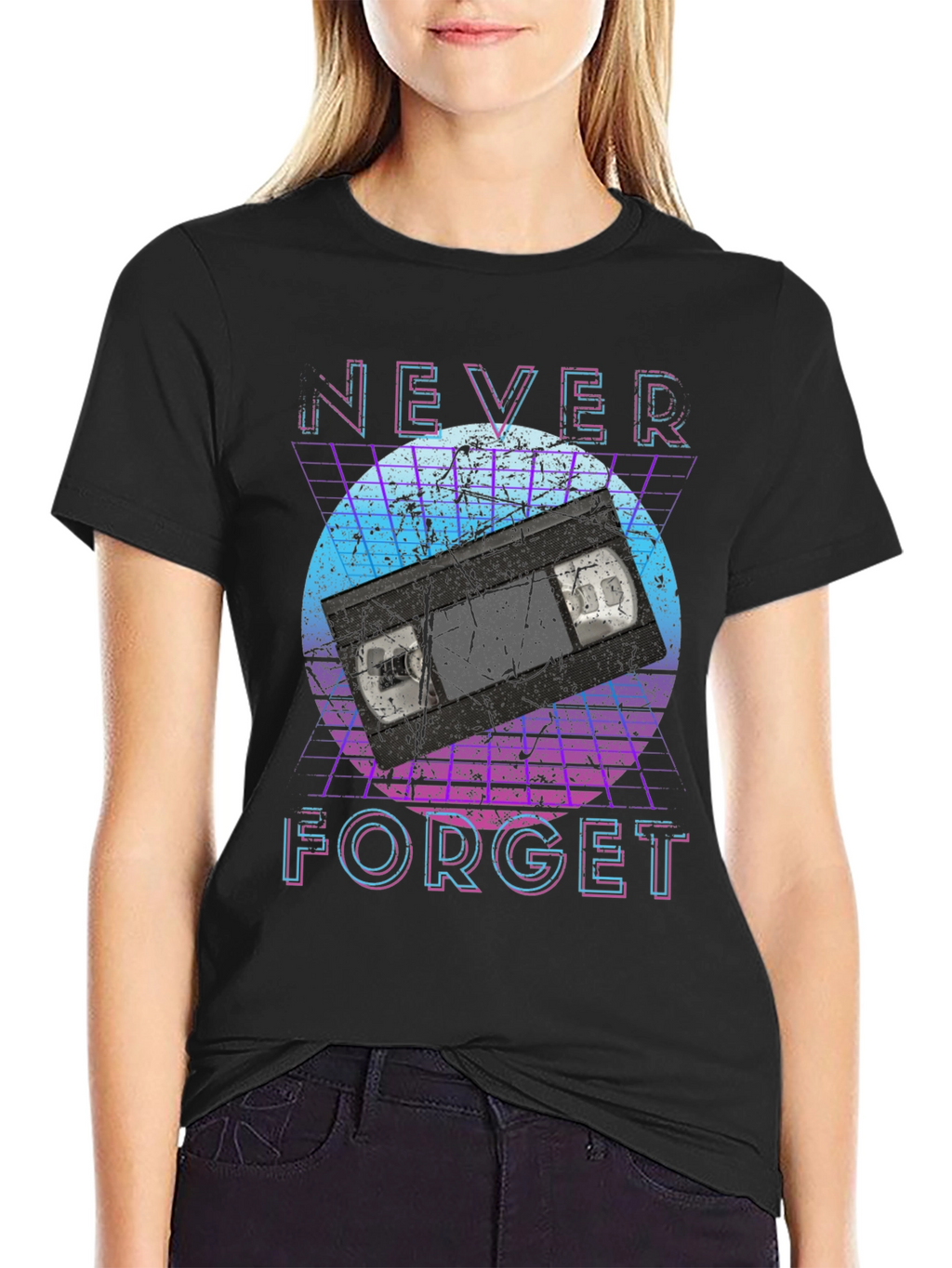 Retro Never Forget VHS Tape Graphic Tee