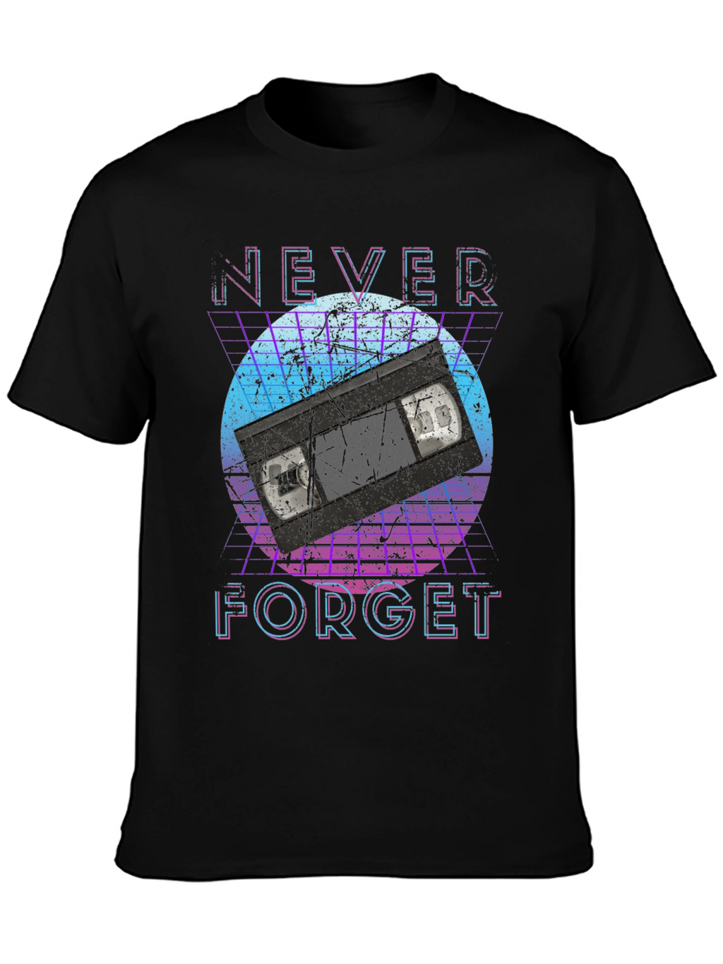 Retro Never Forget VHS Tape Graphic Tee
