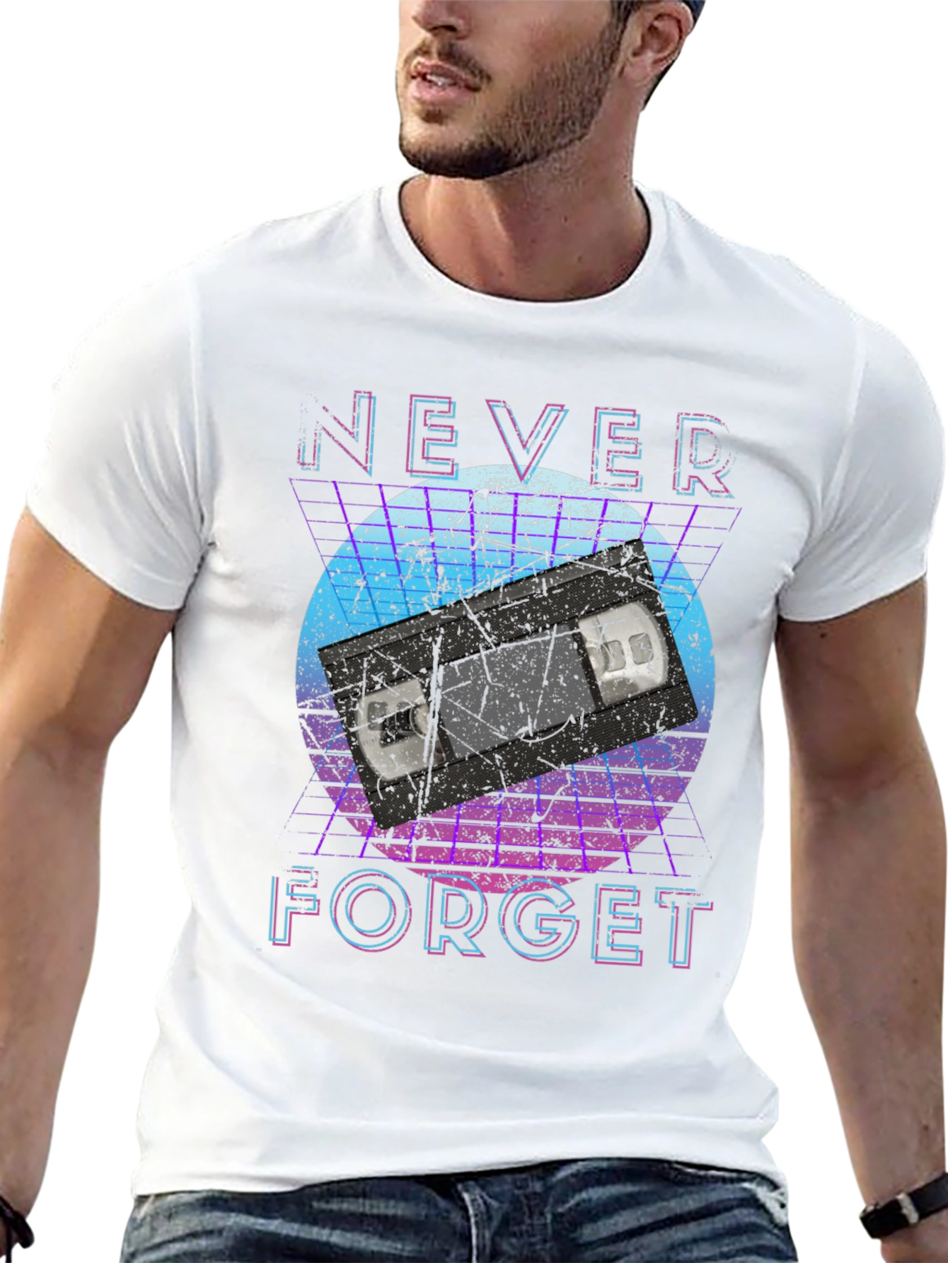 Retro Never Forget VHS Tape Graphic Tee