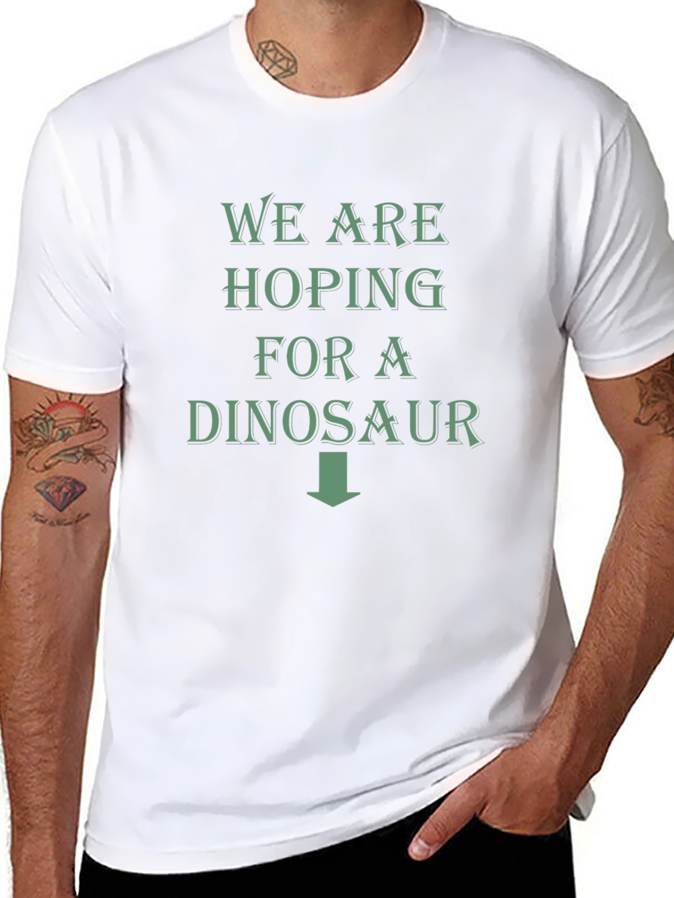 Dinosaur Expecting T-Shirt - Funny Pregnancy Announcement Tee