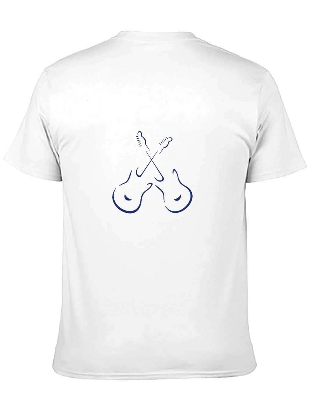 Cool Crossed Guitars Graphic Black T-Shirt