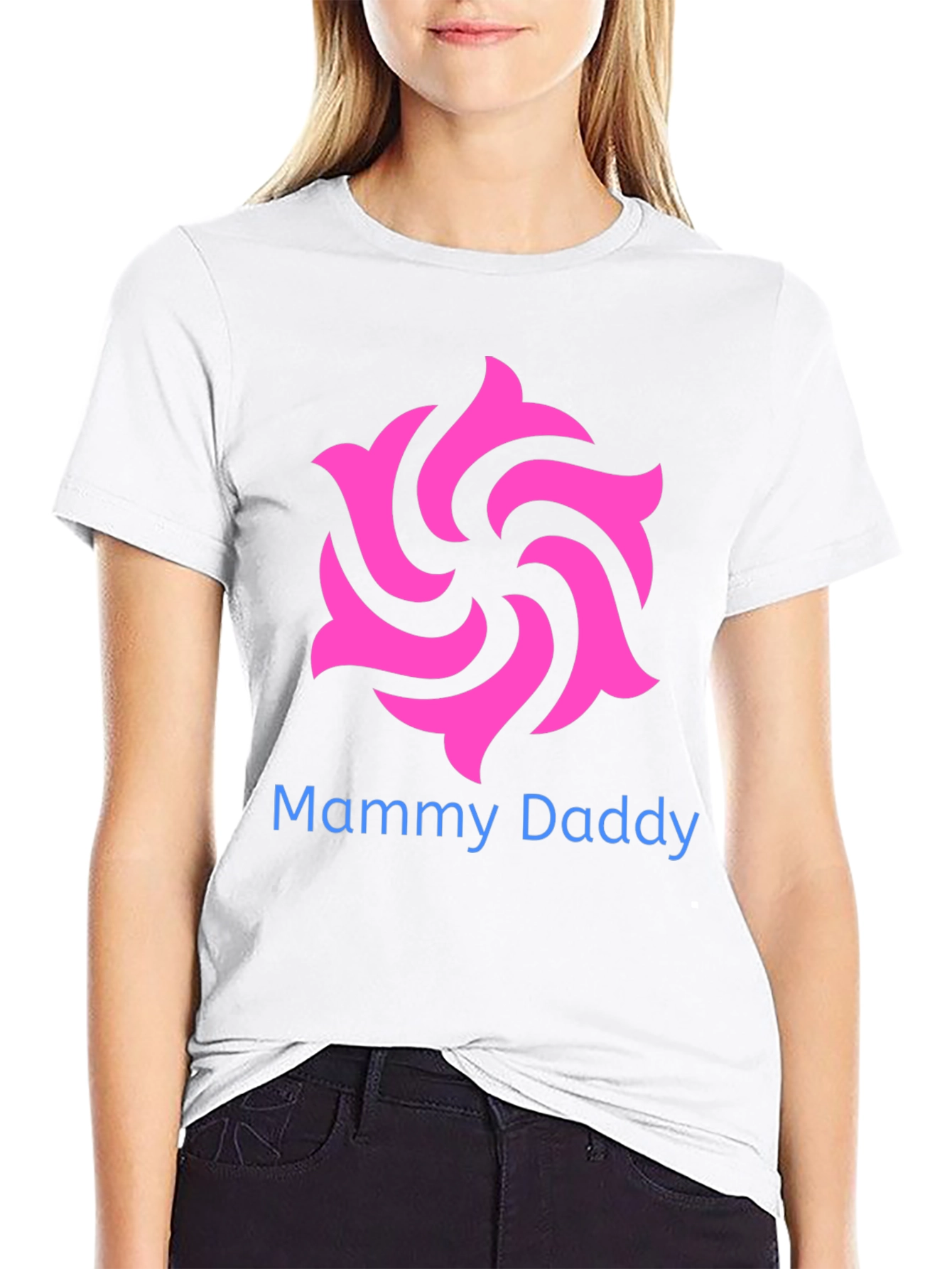 Mammy Daddy Graphic Tee -  Cool Design Black T-Shirt