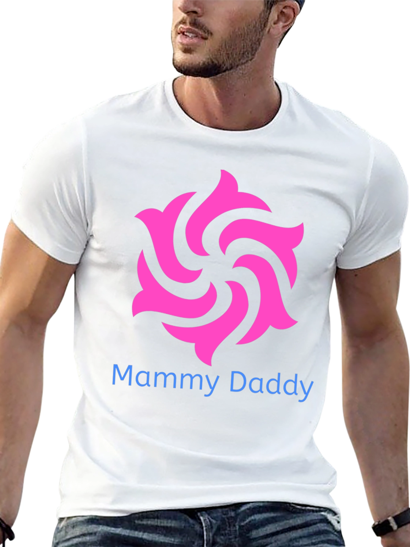 Mammy Daddy Graphic Tee -  Cool Design Black T-Shirt