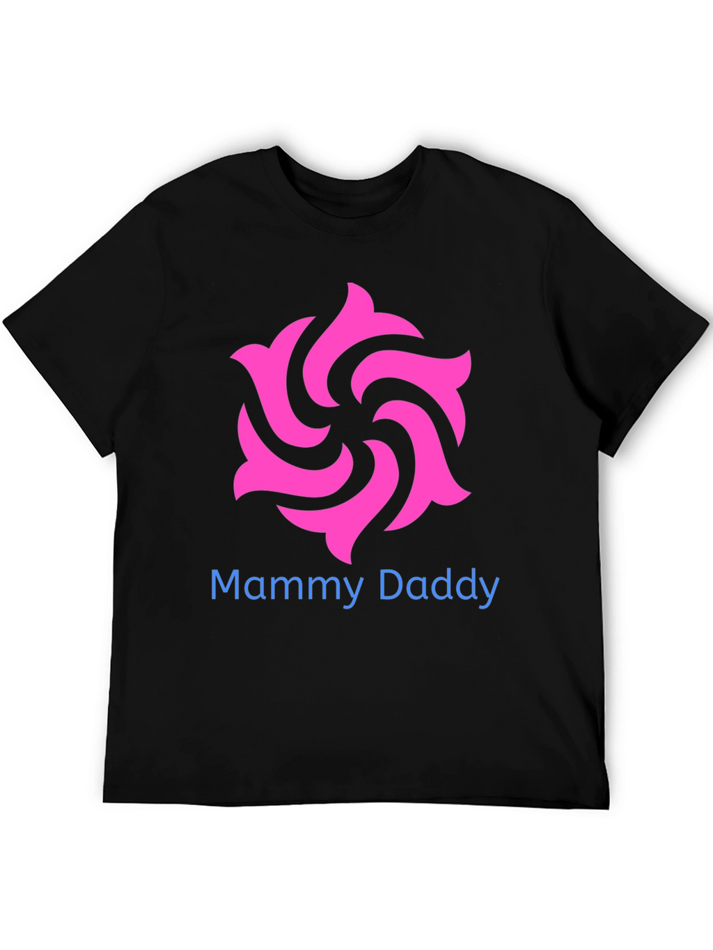 Mammy Daddy Graphic Tee -  Cool Design Black T-Shirt