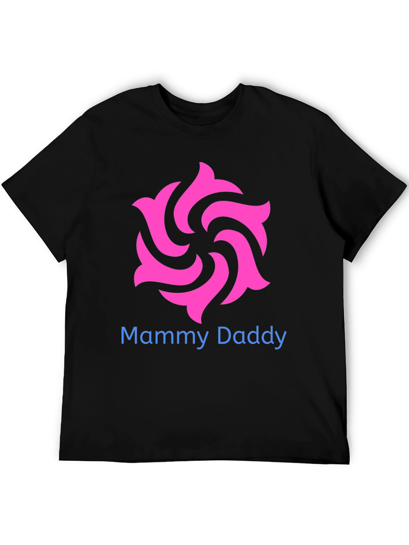 Mammy Daddy Graphic Tee -  Cool Design Black T-Shirt