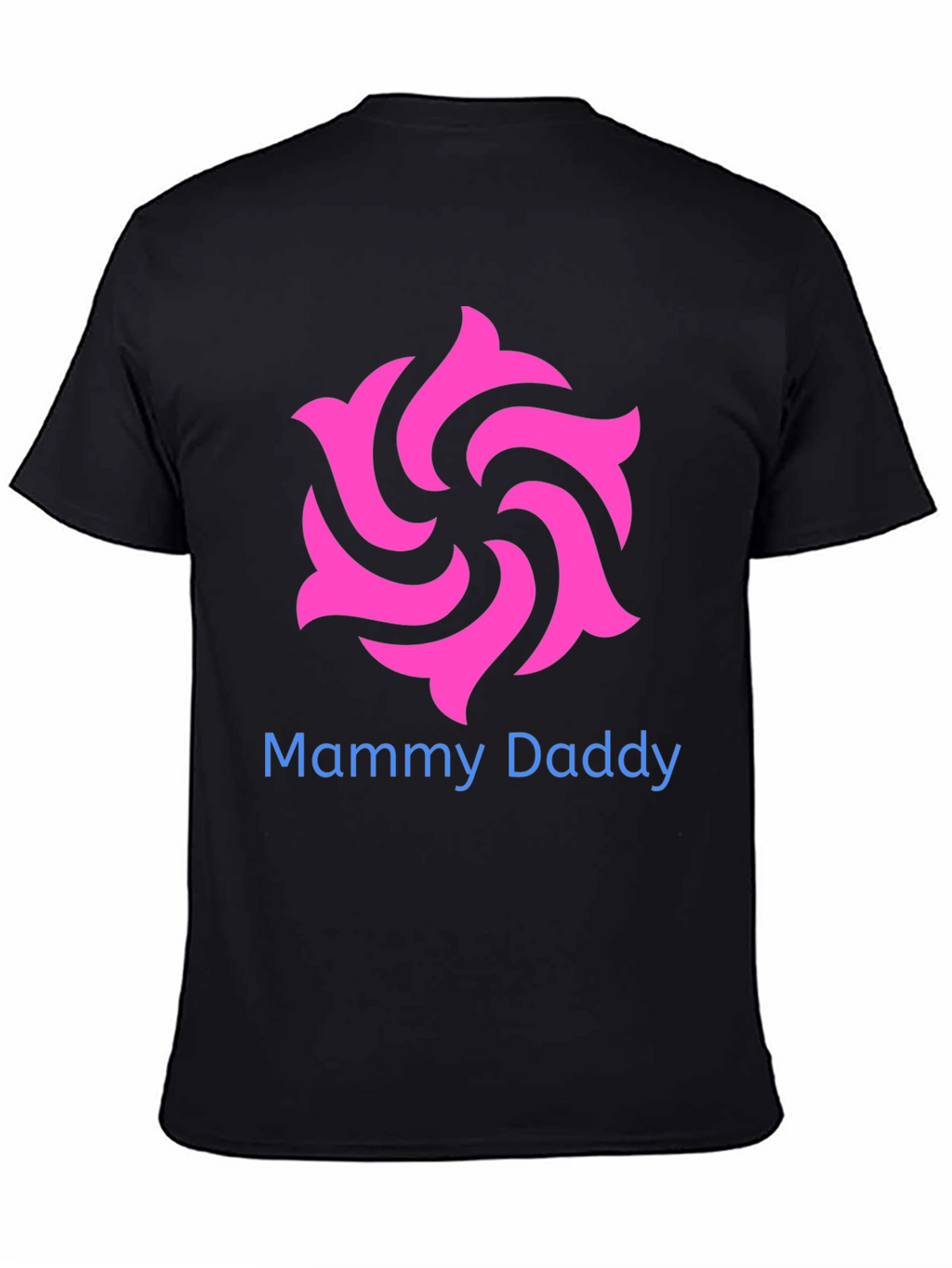 Mammy Daddy Graphic Tee -  Cool Design Black T-Shirt