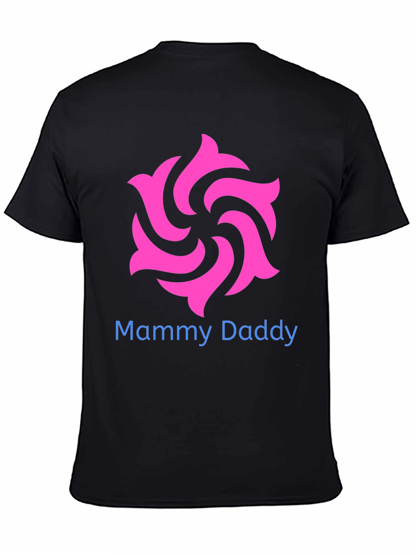 Mammy Daddy Graphic Tee -  Cool Design Black T-Shirt