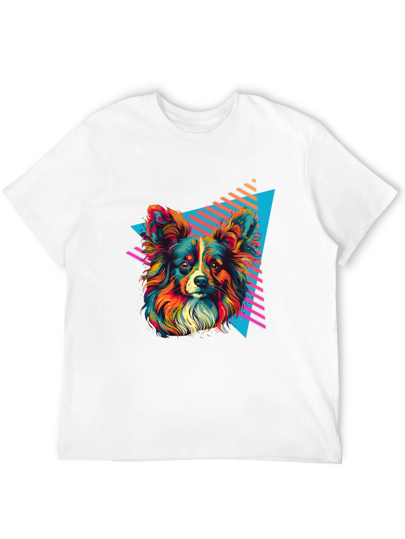 Retro Dog Graphic Tee - Vivid 80s Style