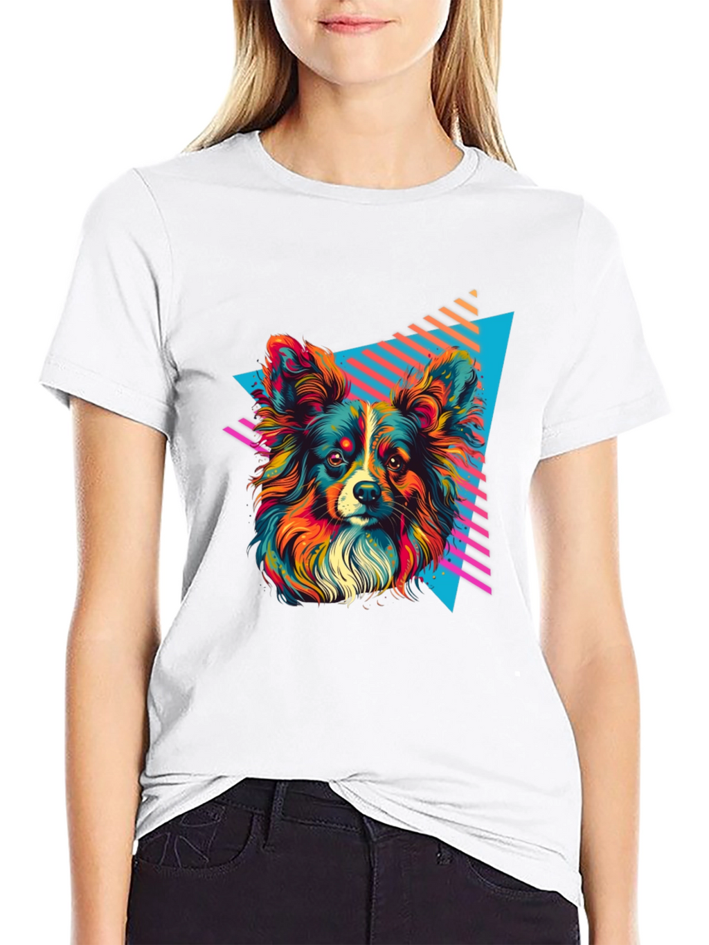 Retro Dog Graphic Tee - Vivid 80s Style