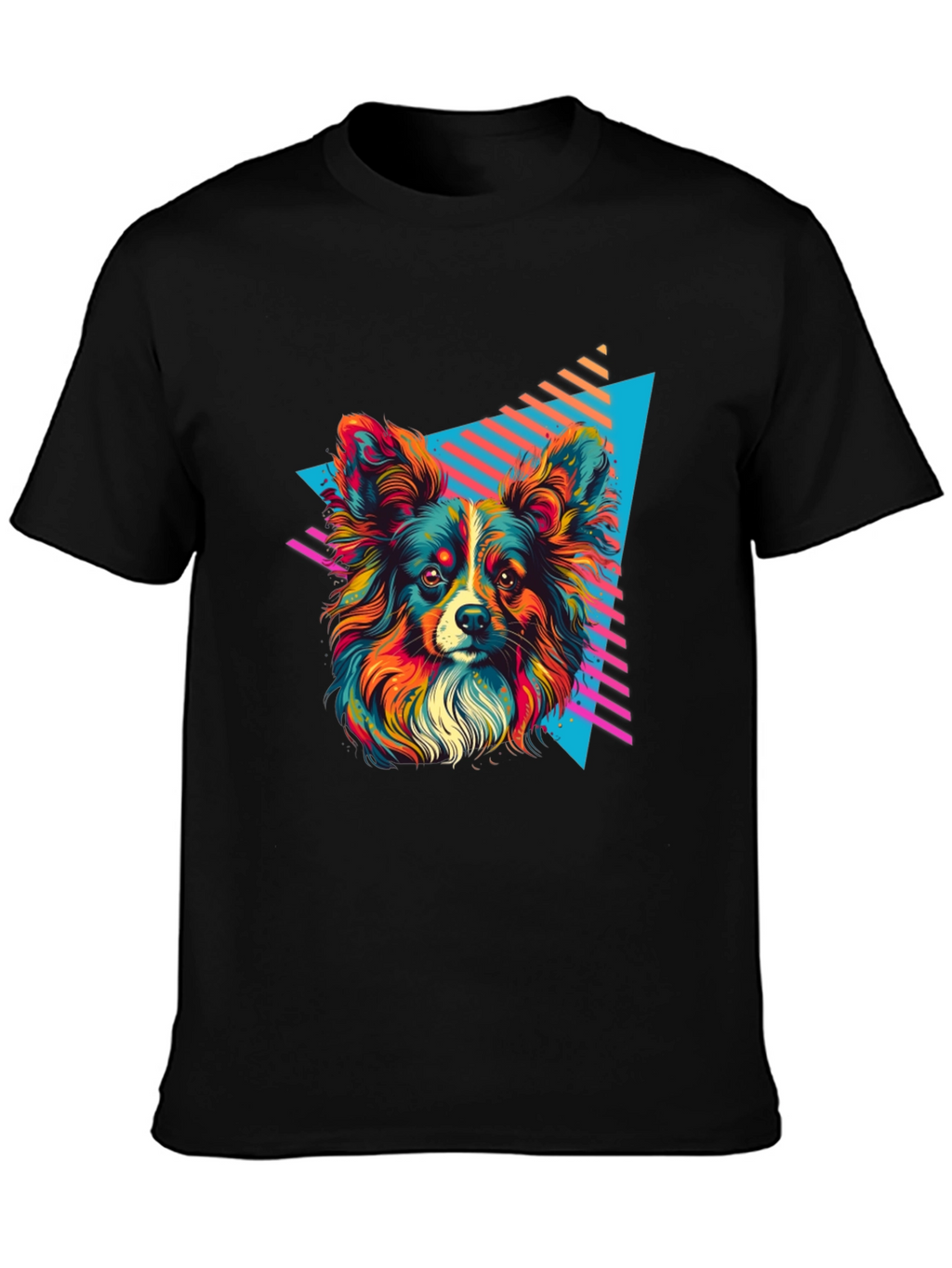Retro Dog Graphic Tee - Vivid 80s Style