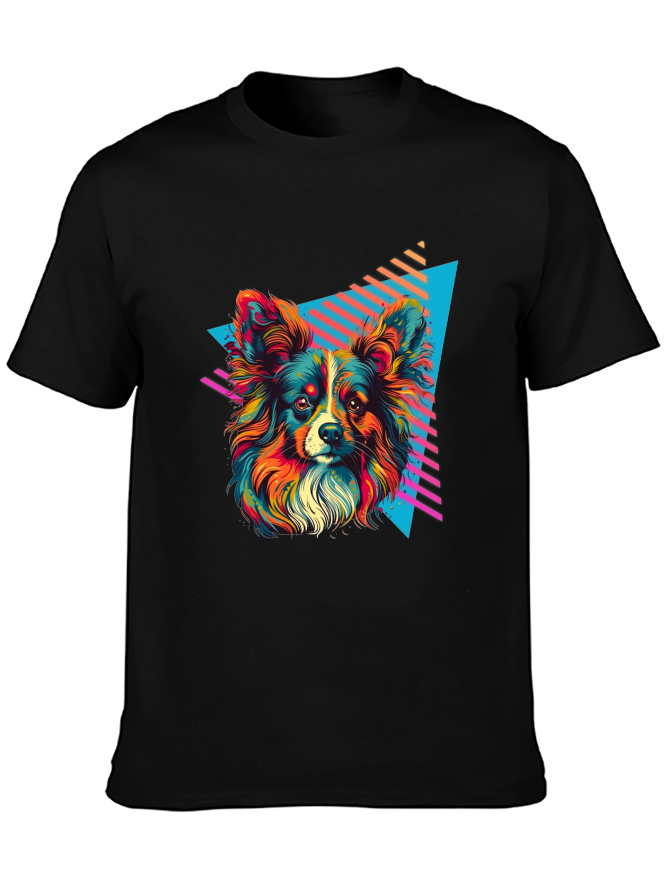 Retro Dog Graphic Tee - Vivid 80s Style