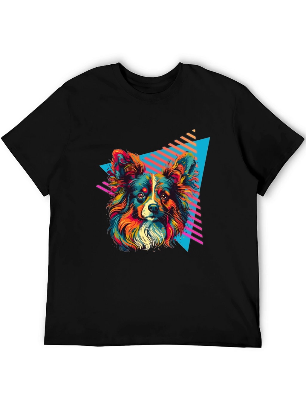 Retro Dog Graphic Tee - Vivid 80s Style