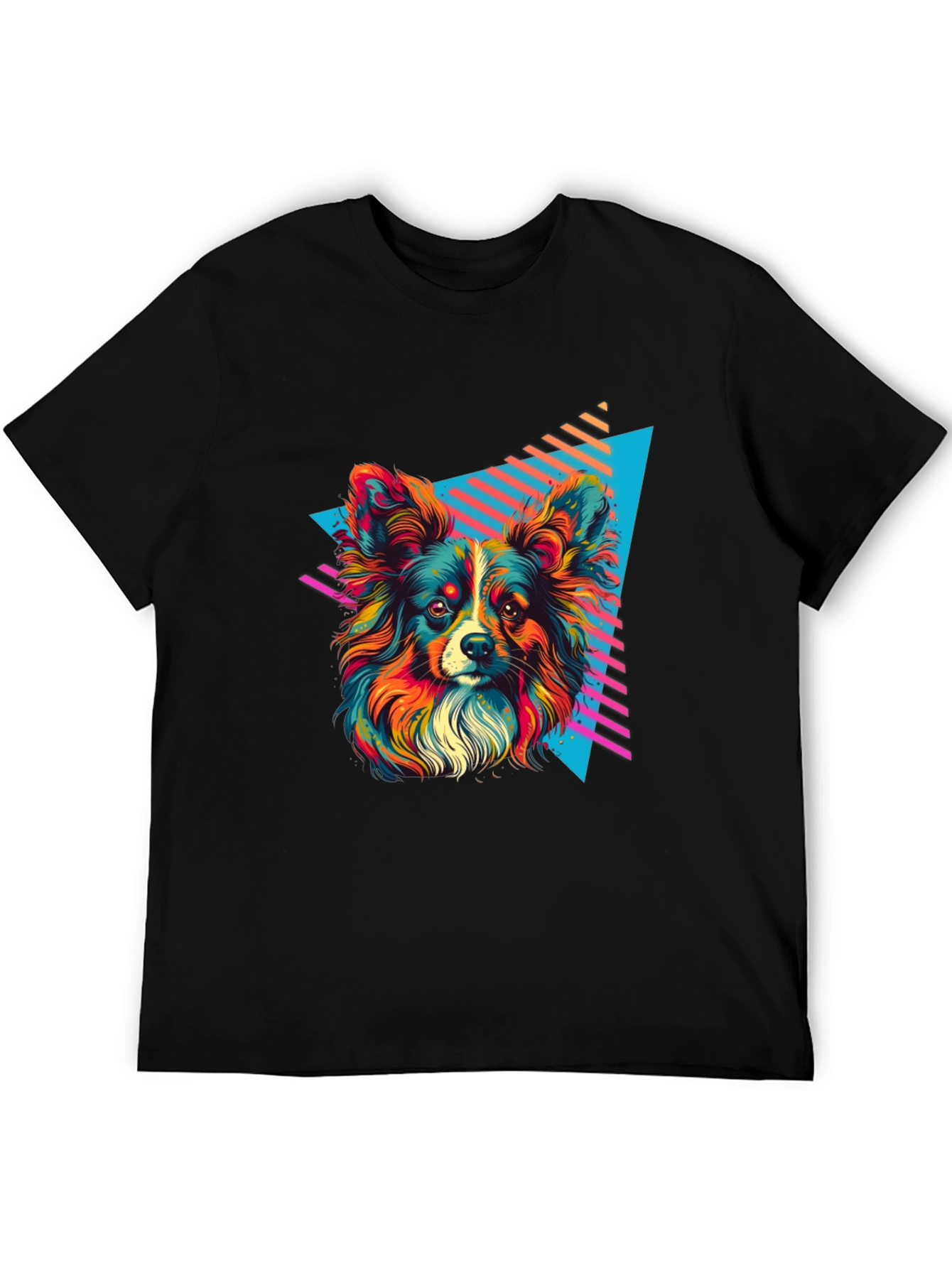 Retro Dog Graphic Tee - Vivid 80s Style