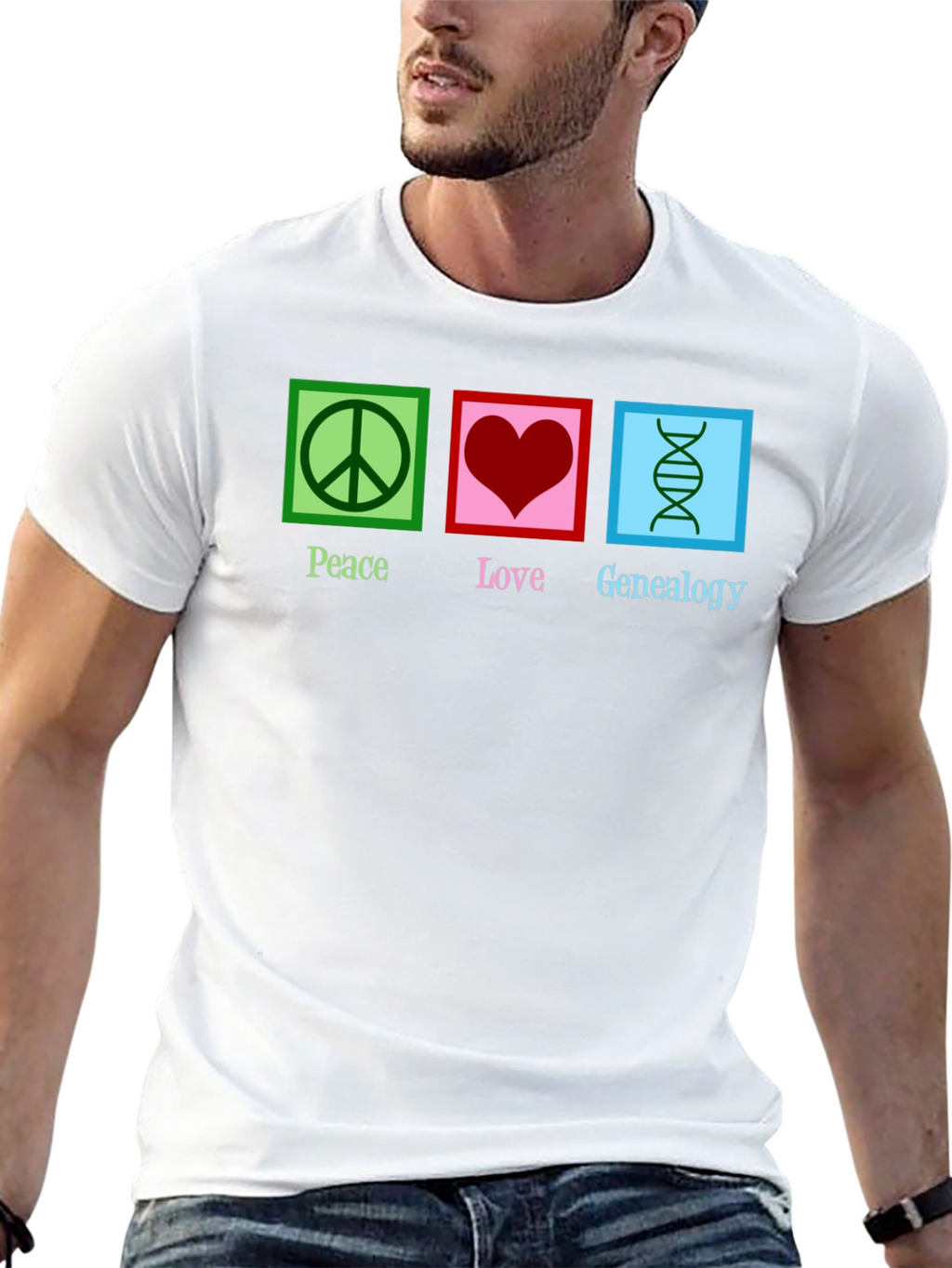 Peace Love Genealogy T-Shirt