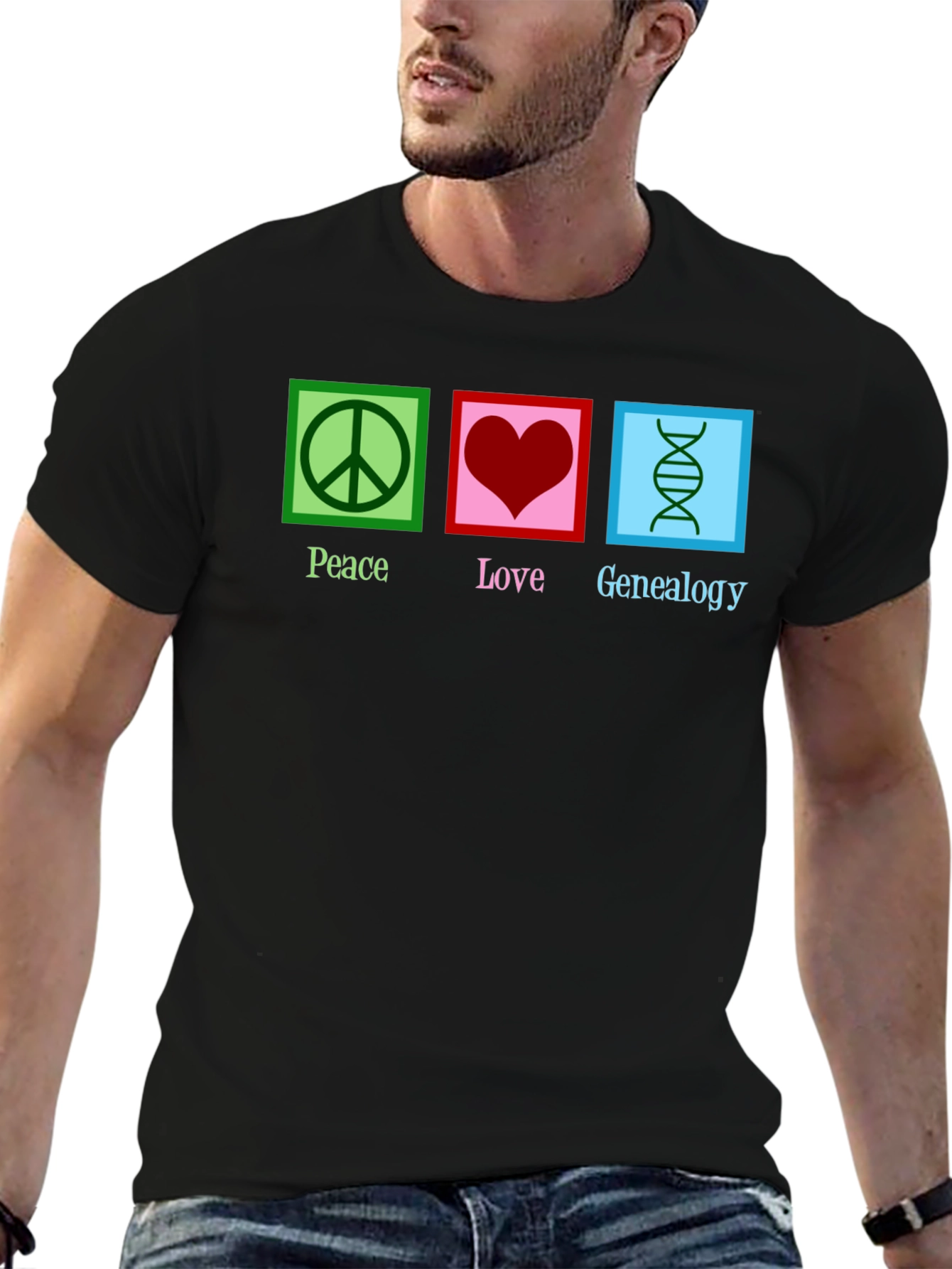 Peace Love Genealogy T-Shirt