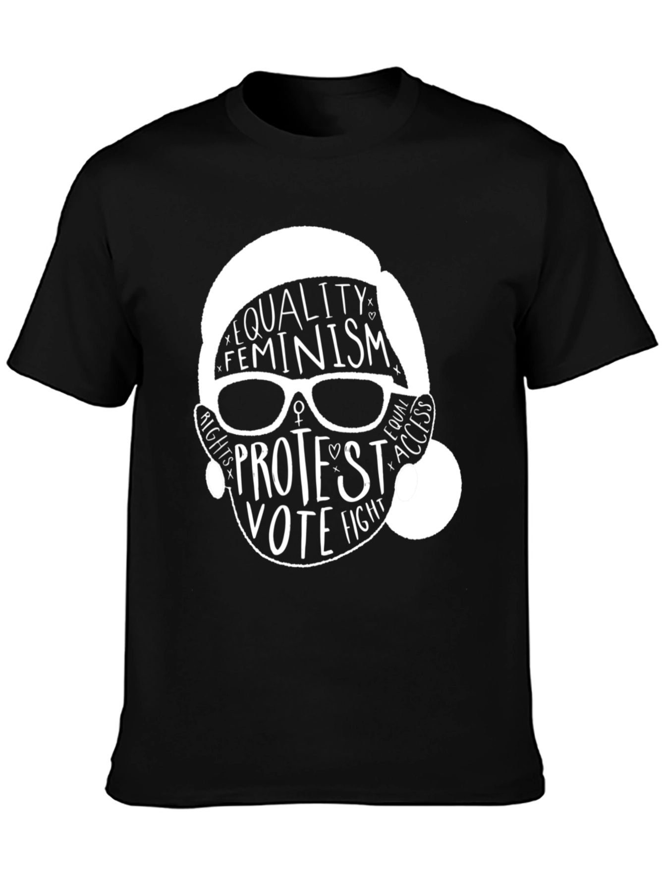 Equality Feminism RBG Graphic Tee - Black
