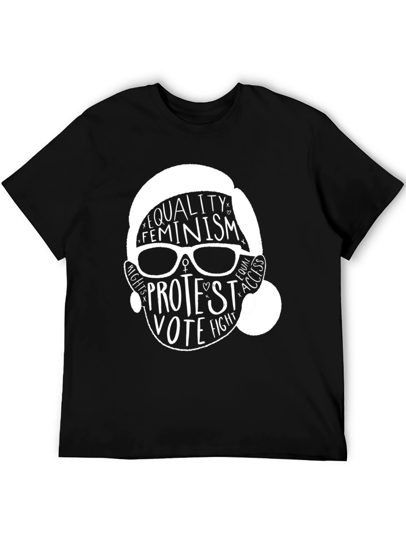Equality Feminism RBG Graphic Tee - Black