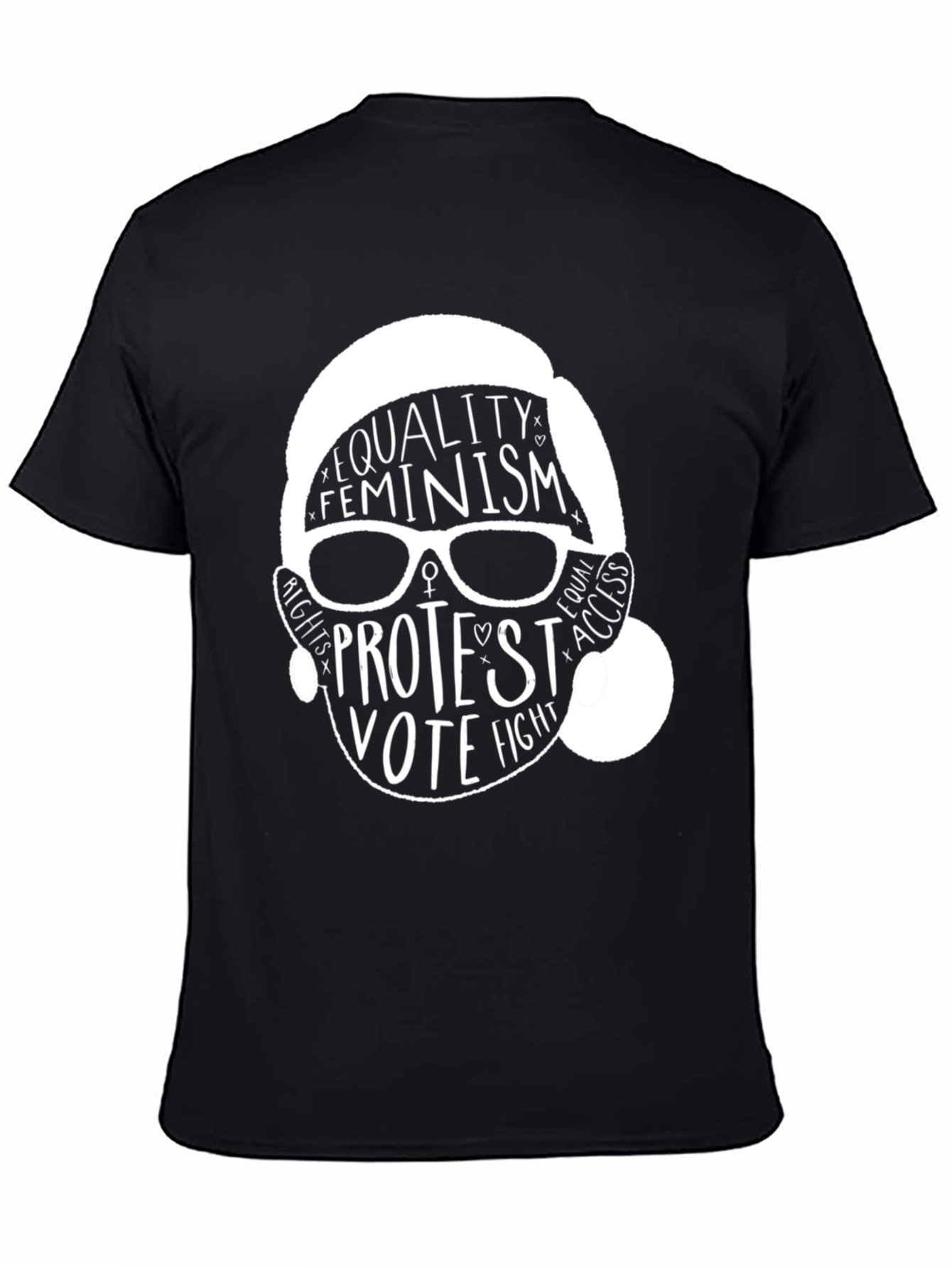 Equality Feminism RBG Graphic Tee - Black