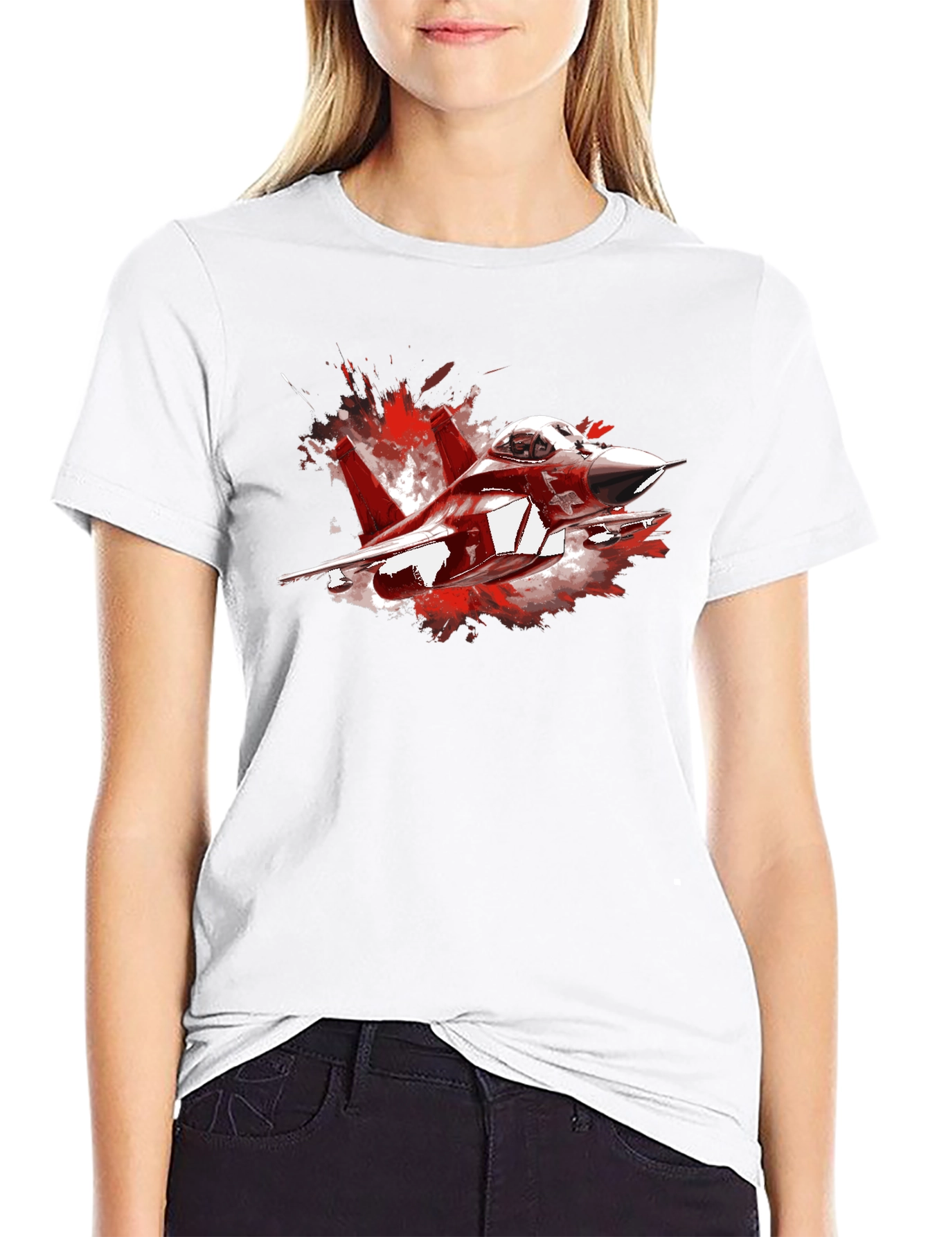 Jet Fighter Graphic Tee - Cool Aviation T-Shirt
