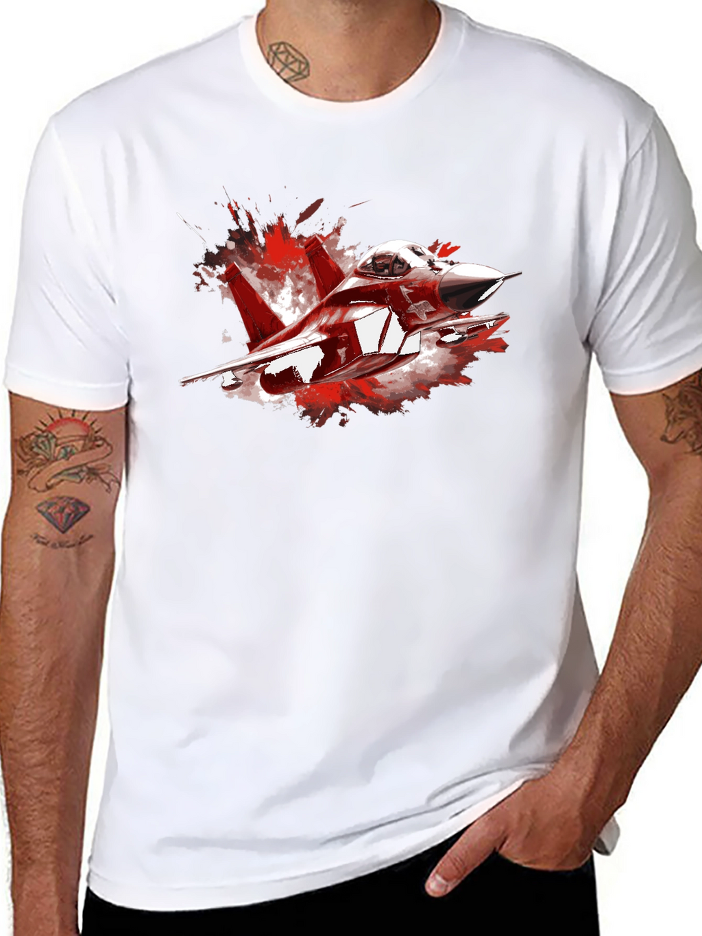 Jet Fighter Graphic Tee - Cool Aviation T-Shirt