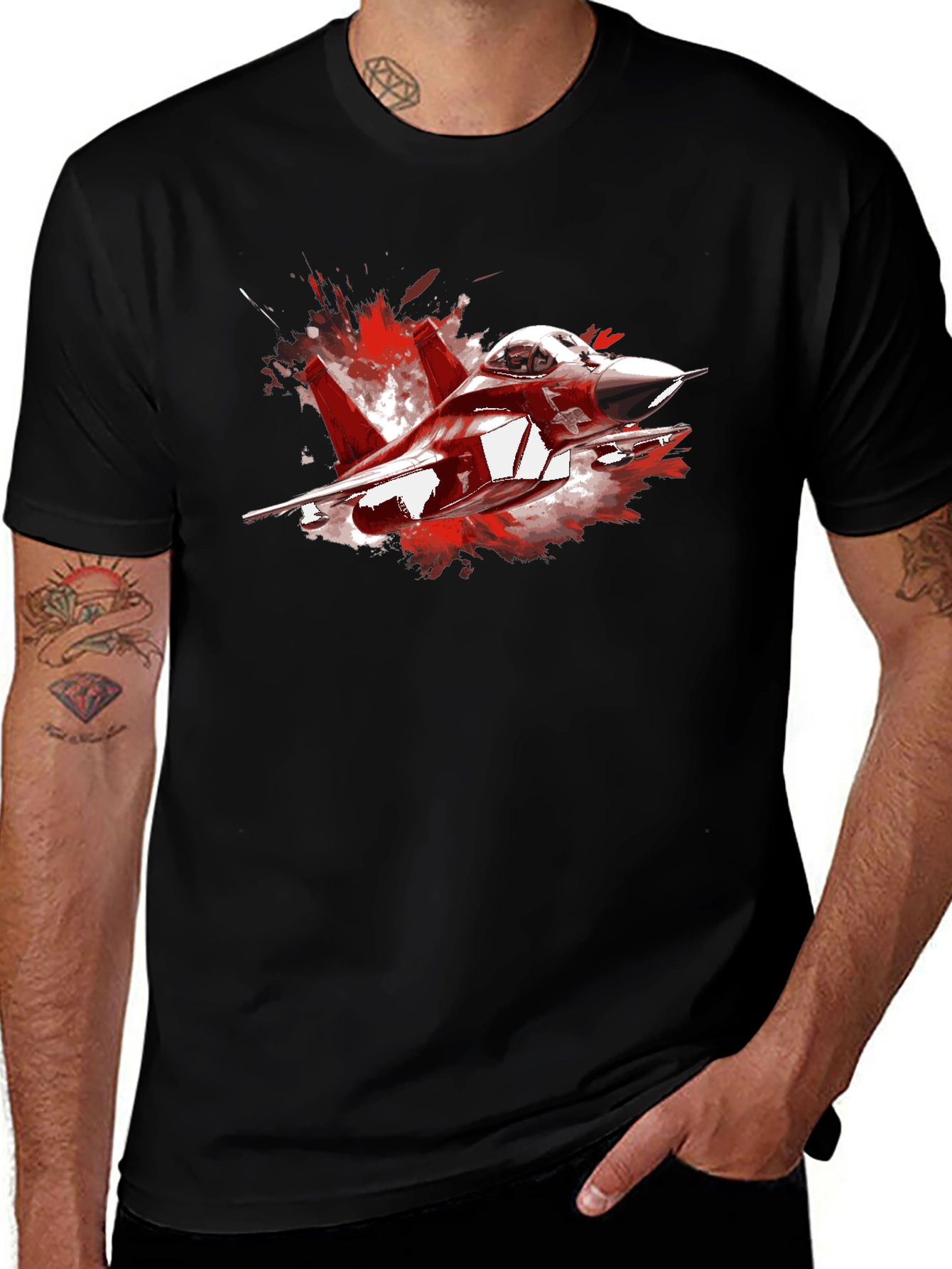 Jet Fighter Graphic Tee - Cool Aviation T-Shirt
