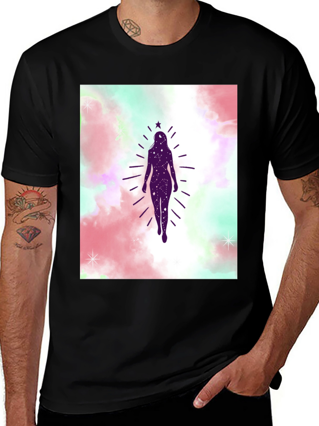 Celestial Silhouette Graphic T-Shirt