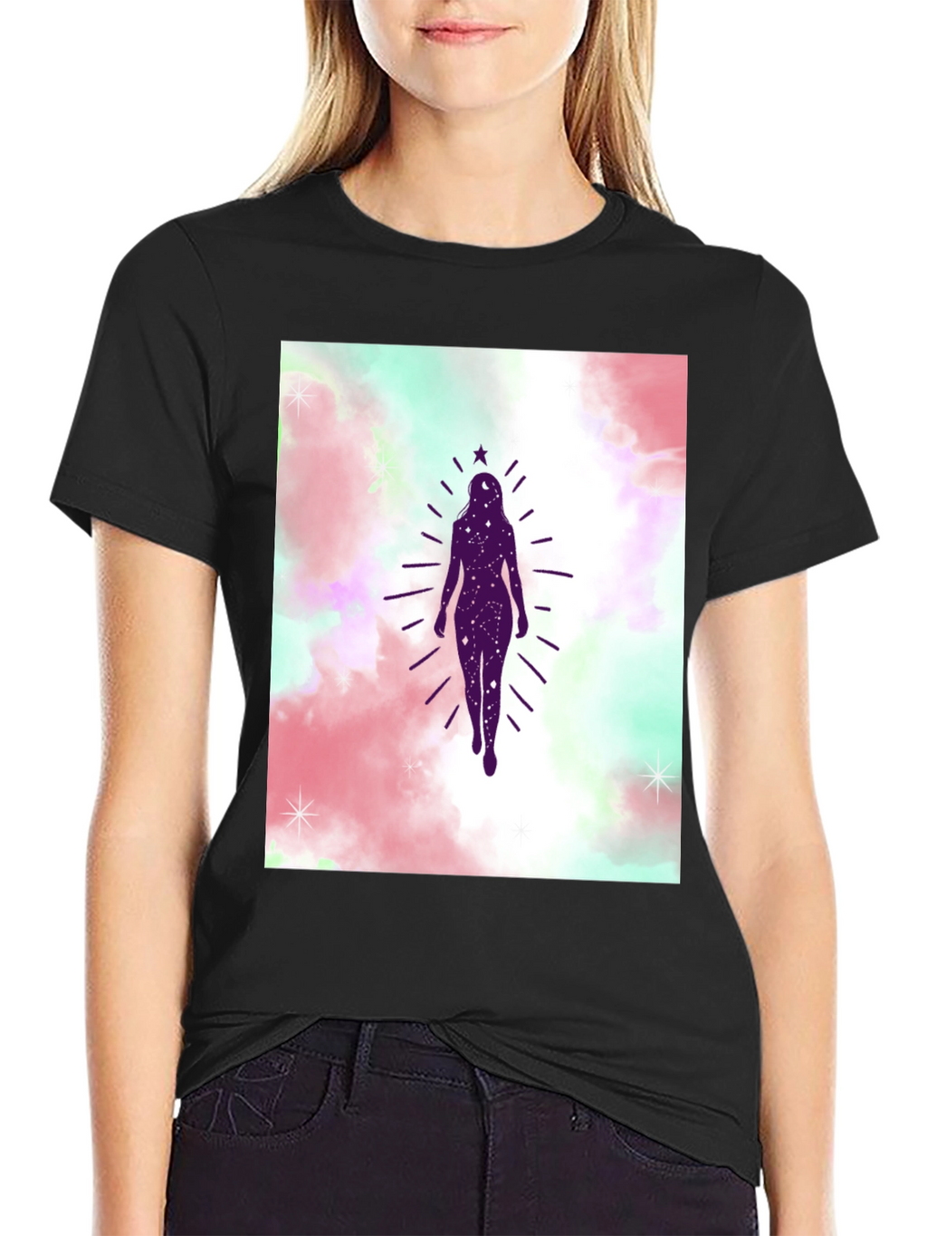 Celestial Silhouette Graphic T-Shirt