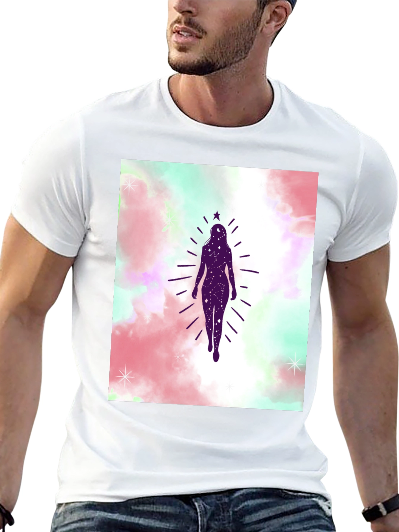 Celestial Silhouette Graphic T-Shirt