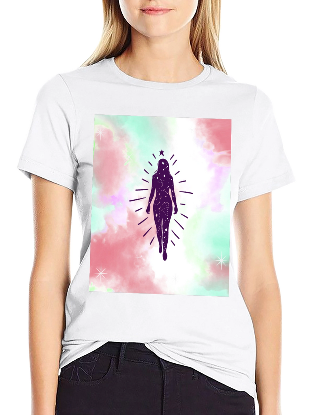 Celestial Silhouette Graphic T-Shirt