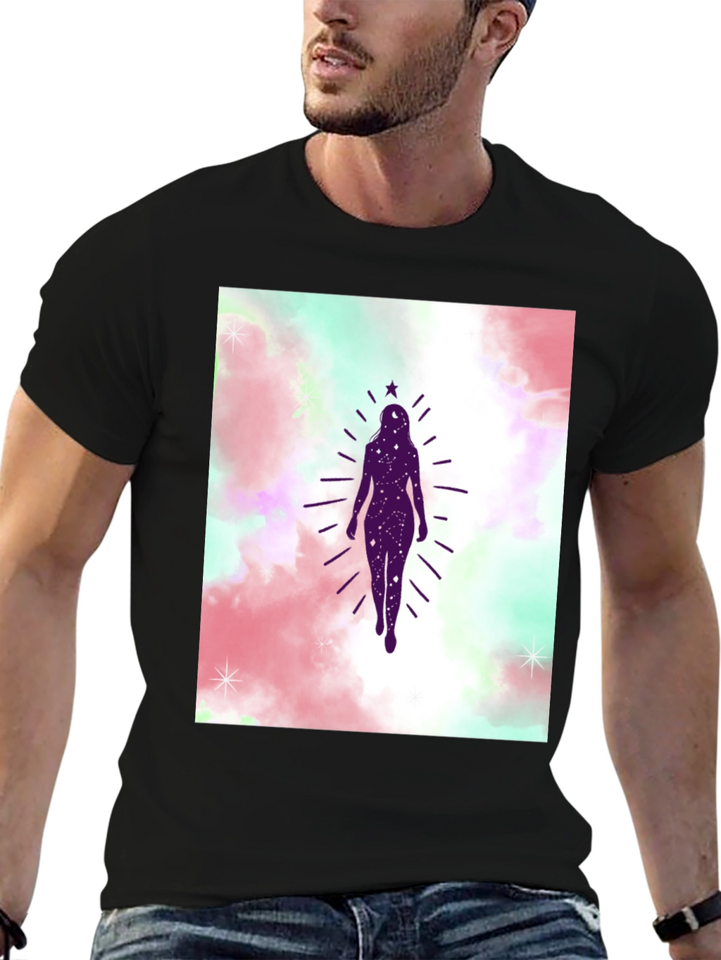 Celestial Silhouette Graphic T-Shirt