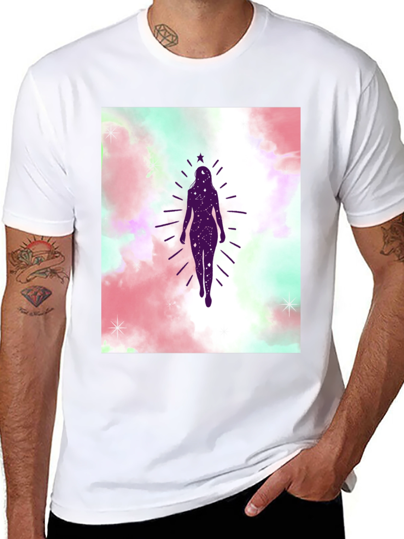 Celestial Silhouette Graphic T-Shirt