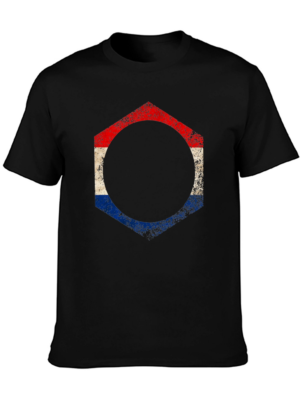 Distressed Dutch Flag Hexagon T-Shirt