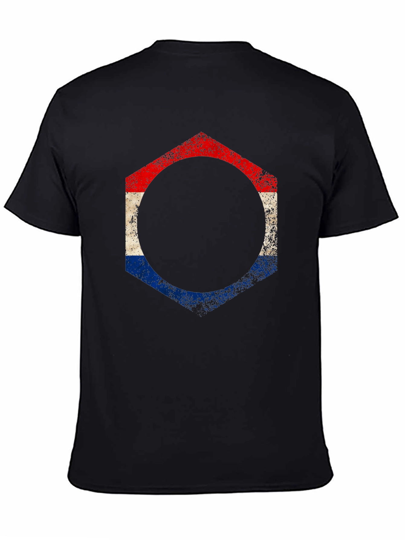 Distressed Dutch Flag Hexagon T-Shirt