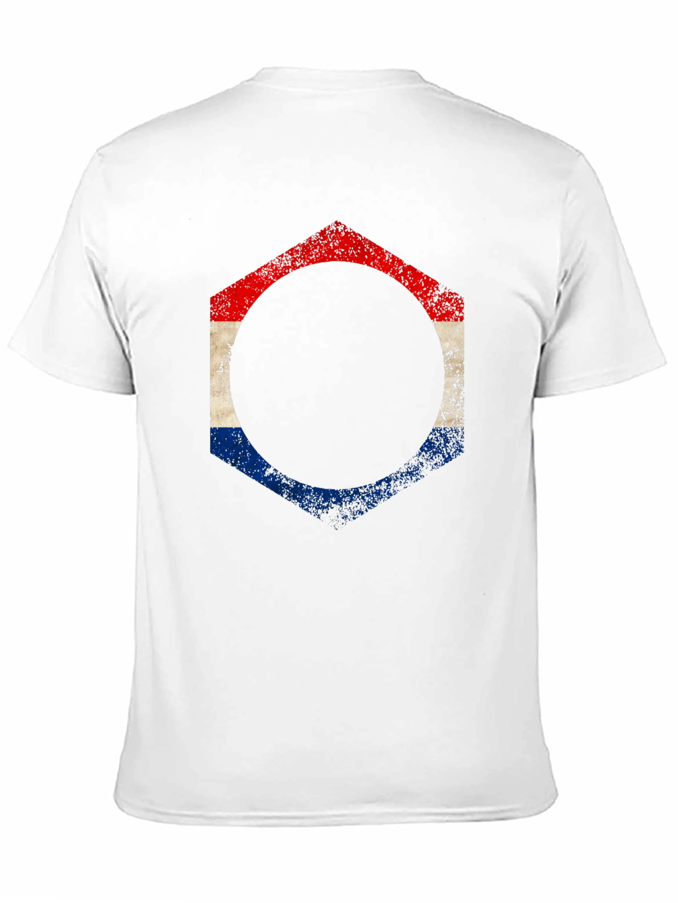 Distressed Dutch Flag Hexagon T-Shirt