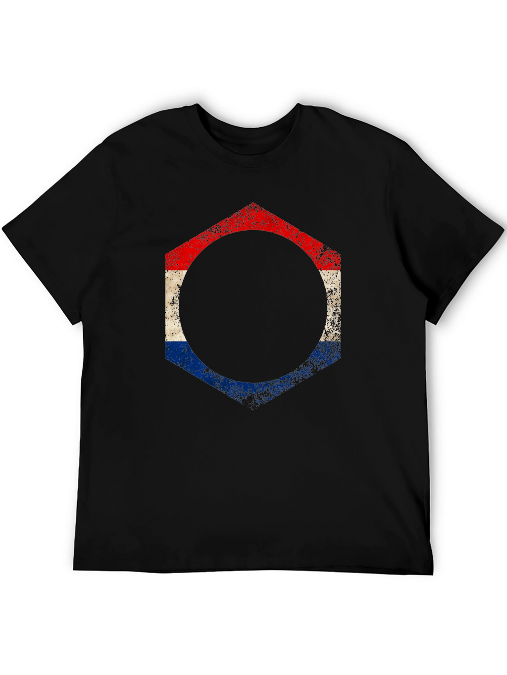 Distressed Dutch Flag Hexagon T-Shirt