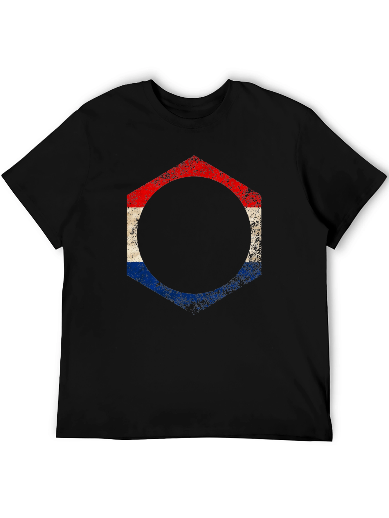 Distressed Dutch Flag Hexagon T-Shirt