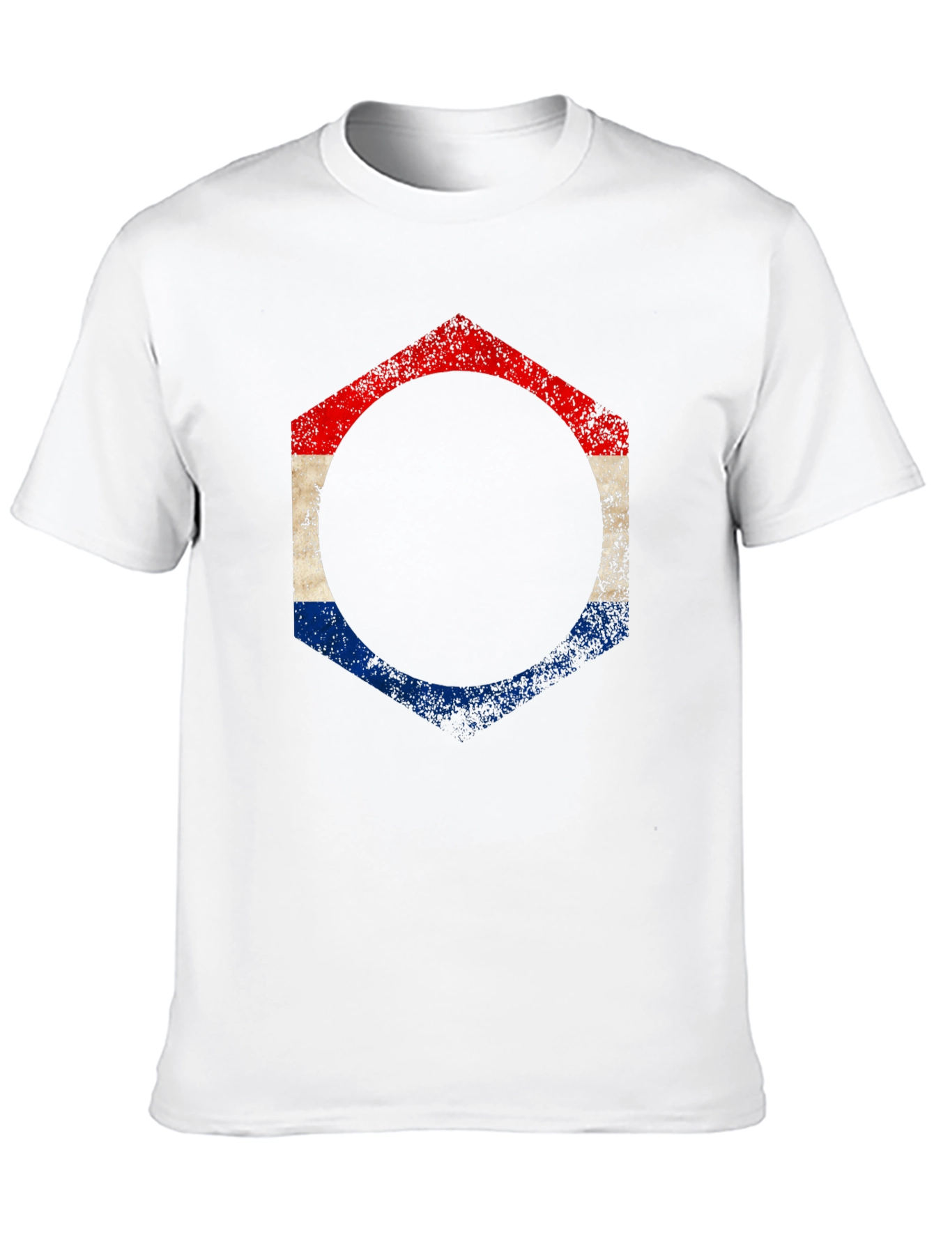 Distressed Dutch Flag Hexagon T-Shirt