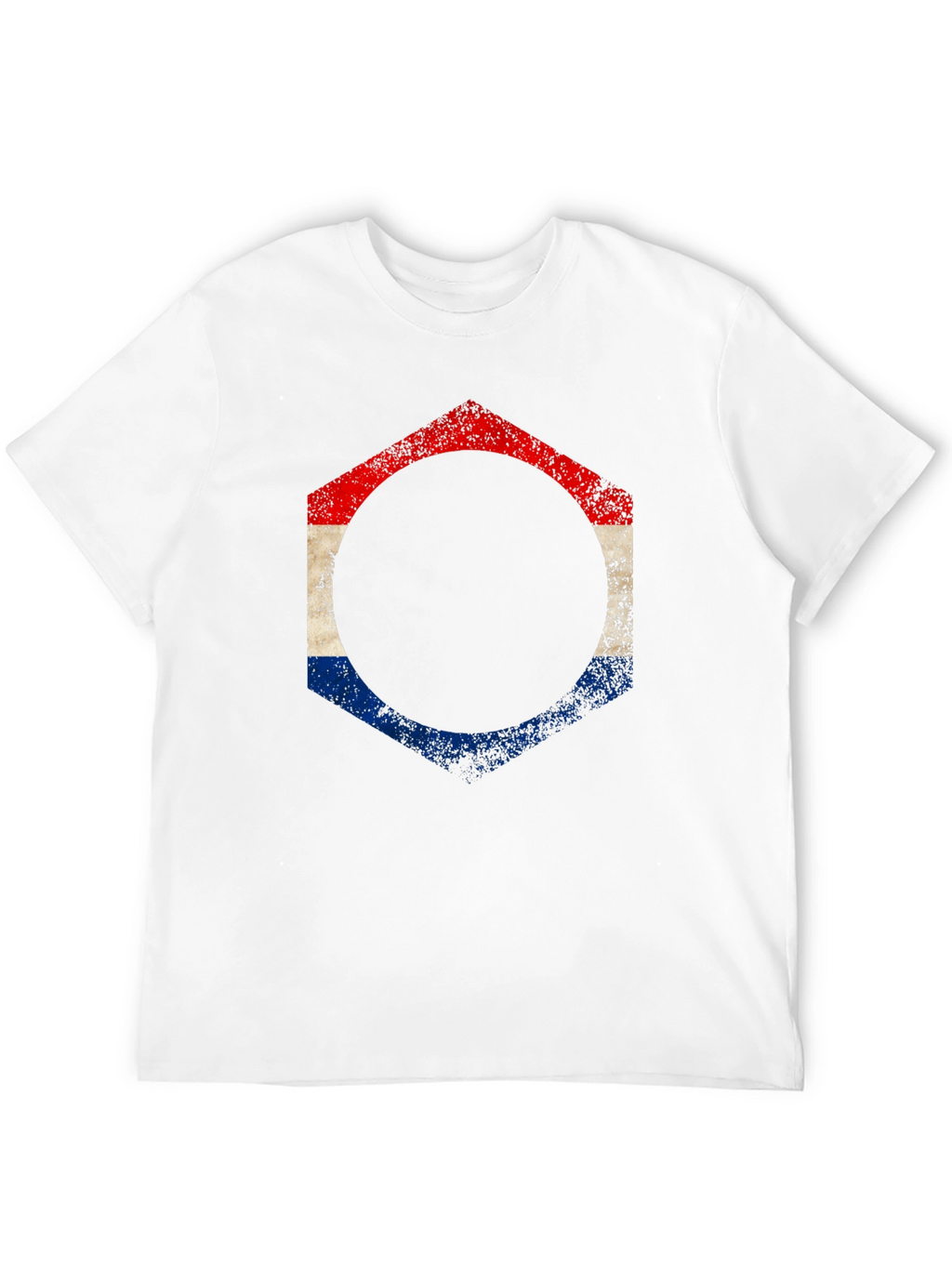 Distressed Dutch Flag Hexagon T-Shirt