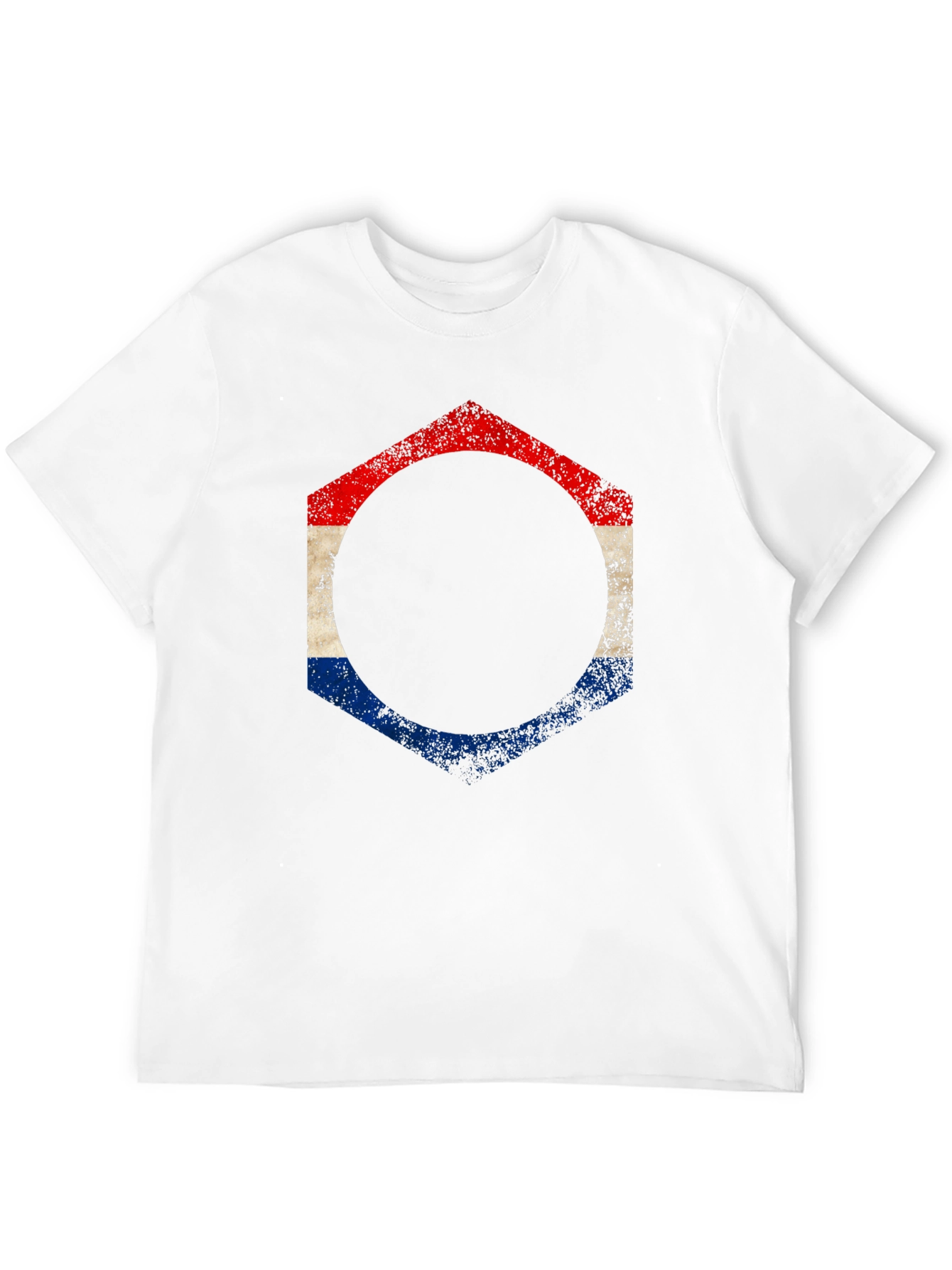 Distressed Dutch Flag Hexagon T-Shirt