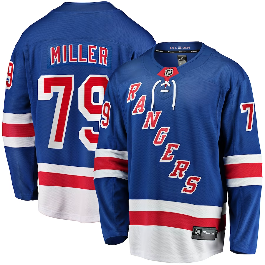 Men's New York Rangers K'Andre Miller #79 Blue Player Jerseys