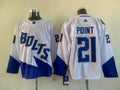 Men's Tampa Bay Lightning Brayden Point #21 White Home Breakaway Player Jerseys