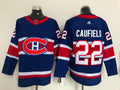 Men's Montreal Canadiens Cole Caufield #22 Blue Player Game Jerseys