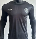 2025 Germany 125Th Black Player Version Long Sleeve Soccer Jersey Front